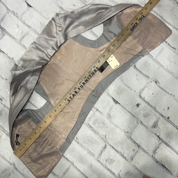 Ann Demeulemeester Waistcoat Vest Silver Shimmer Spring Ring Clasp Chain Closure - Picture 9 of 10